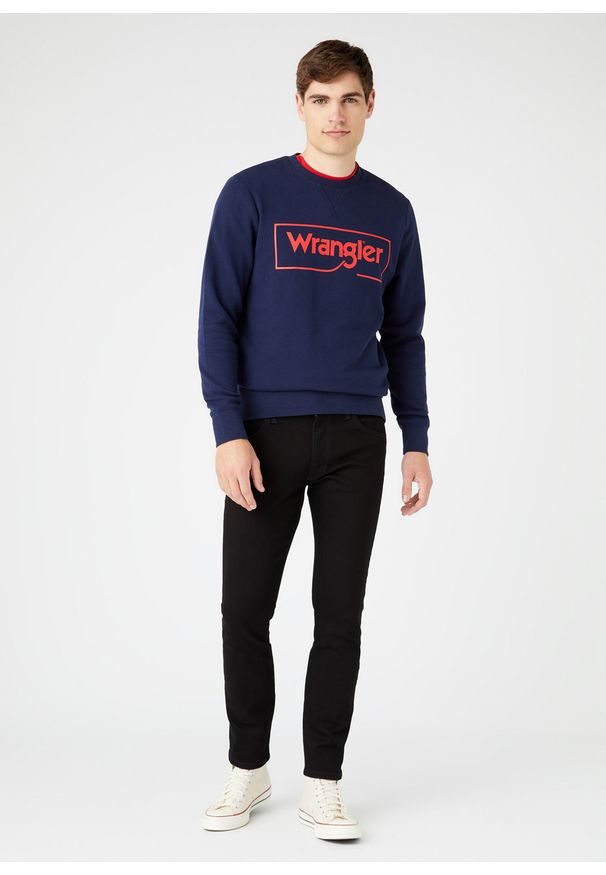 Wrangler - WRANGLER FRAME LOGO SWS MĘSKA BLUZA NAVY W6H1HA114 112146193