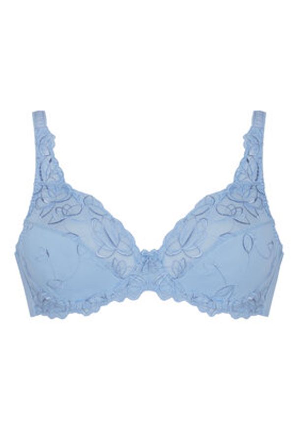 Hunkemöller Biustonosz z fiszbiną Diva 301189 Błękitny. Kolor: niebieski. Materiał: syntetyk