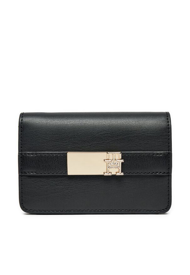 TOMMY HILFIGER - Tommy Hilfiger Duży Portfel Damski Th Heritage Slim Med Wallet AW0AW16916 Czarny. Kolor: czarny. Materiał: skóra