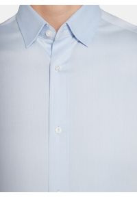 Pako Lorente - PAKO LORENTE - Niebieska koszula męska. Kolor: niebieski, oliwkowy. Materiał: bawełna, elastan. Długość rękawa: długi rękaw. Długość: długie. Sezon: jesień #5