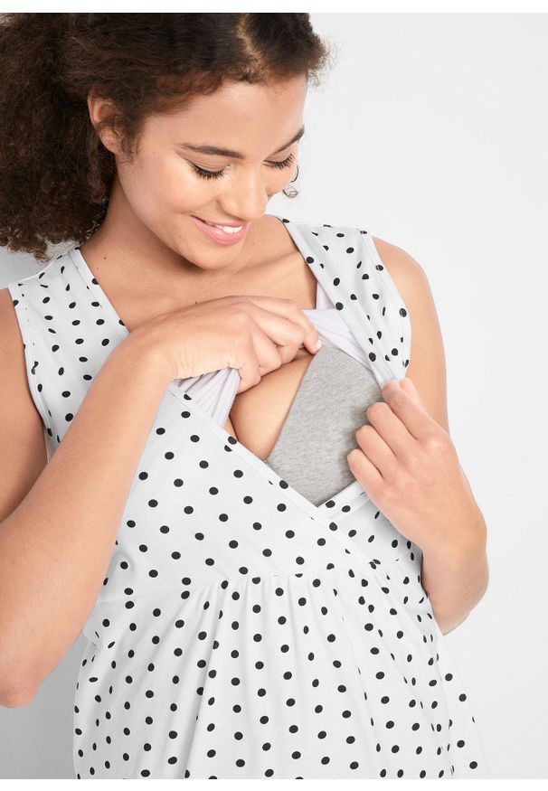 bonprix - Top ciążowy i do karmienia piersią (2 szt.). Kolekcja: moda ciążowa. Kolor: czarny