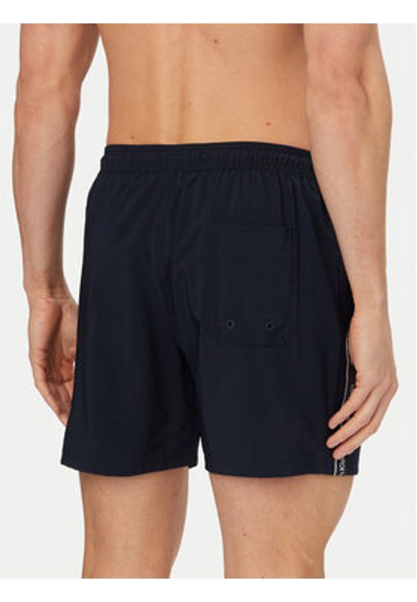 Calvin Klein Swimwear Szorty kąpielowe LV00N61002 Granatowy Regular Fit. Kolor: niebieski. Materiał: syntetyk