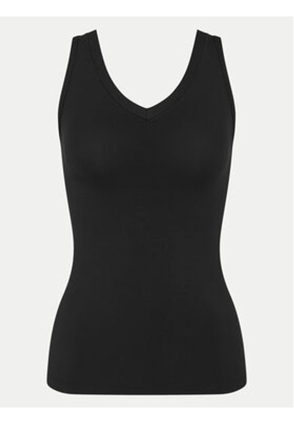 Triumph Top Sense Of Modal 10224796 Czarny Slim Fit. Kolor: czarny. Materiał: syntetyk