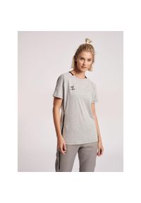 Koszulka damska Hummel Cima Xk. Kolor: szary. Materiał: poliester, bawełna, materiał, tkanina. Wzór: nadruk. Sport: fitness #1