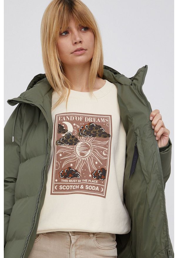 Rains Kurtka 1506 Puffer Jacket kolor zielony zimowa. Okazja: na co dzień. Kolor: zielony. Materiał: materiał. Wzór: gładki. Sezon: zima. Styl: casual