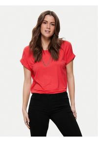 only - ONLY T-Shirt Moster 15106662 Czerwony Regular Fit. Kolor: czerwony. Materiał: wiskoza #1
