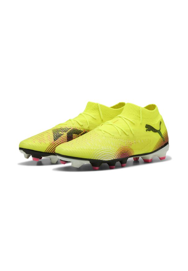 Puma - Buty piłkarskie FUTURE 8 PRO FG/AG PUMA Yellow Alert Black Sun Struck Pink. Kolor: żółty, wielokolorowy, różowy, czarny. Sport: piłka nożna