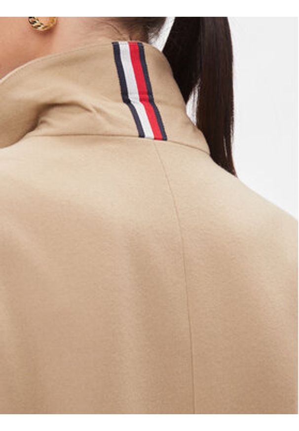 TOMMY HILFIGER - Tommy Hilfiger Płaszcz wełniany Classic WW0WW41662 Beżowy Regular Fit. Kolor: beżowy. Materiał: wełna