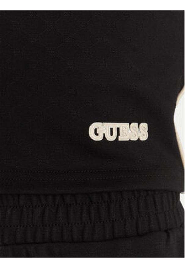Guess Top V6GP17 K3215 Czarny Regular Fit. Kolor: czarny. Materiał: syntetyk