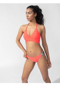 4f - 4F Góra od bikini damska M. Kolor: czerwony. Materiał: guma, materiał #1