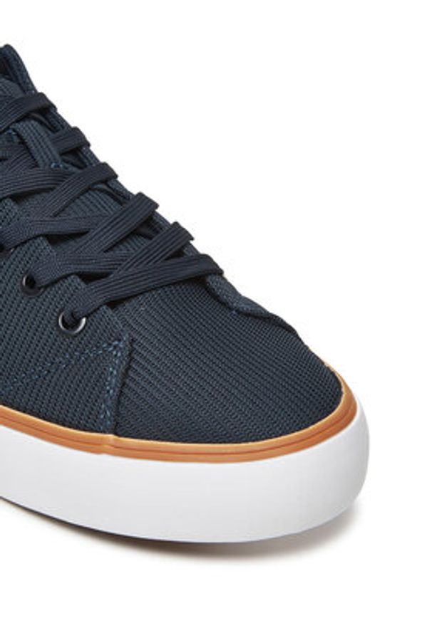 TOMMY HILFIGER - Tommy Hilfiger Sneakersy Th Hi Vulc Core Low Ii Mesh FM0FM05513 Granatowy. Kolor: niebieski. Materiał: materiał