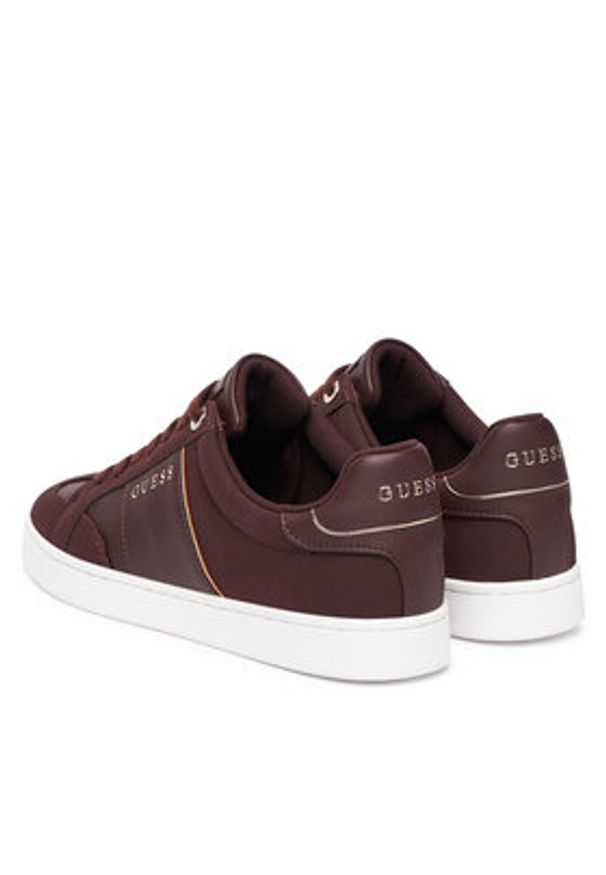 Guess Sneakersy FLFJR8 PEL12 Brązowy. Kolor: brązowy. Materiał: skóra