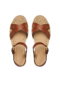 Lauren Ralph Lauren - LAUREN RALPH LAUREN Espadryle 802P06400001 Brązowy. Kolor: brązowy. Materiał: skóra #6