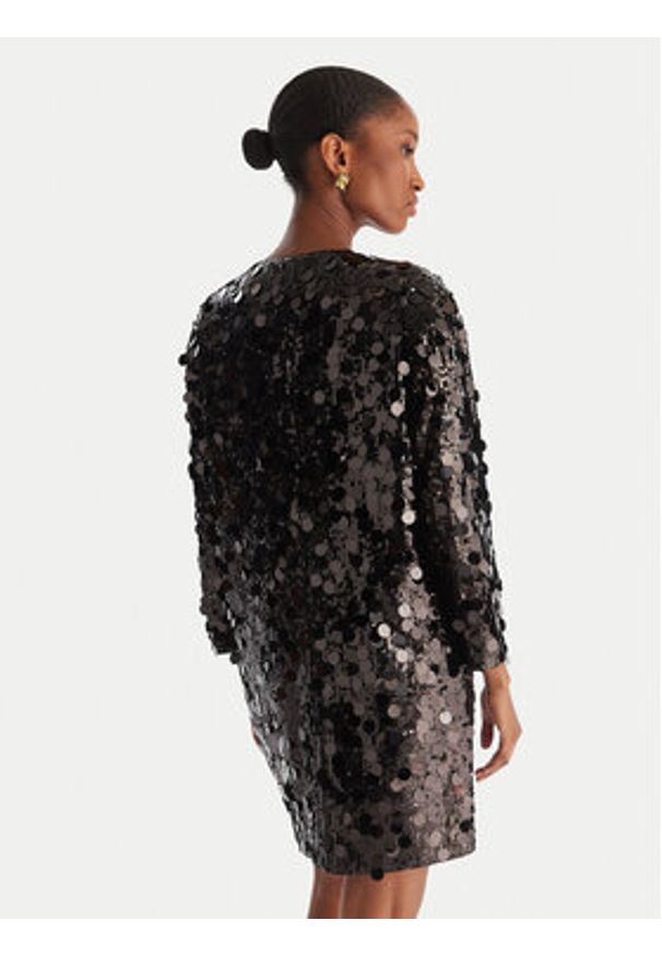 ACCESS FASHION Sukienka koktajlowa 54-3014-406 Czarny Regular Fit. Kolor: czarny. Materiał: syntetyk. Styl: wizytowy