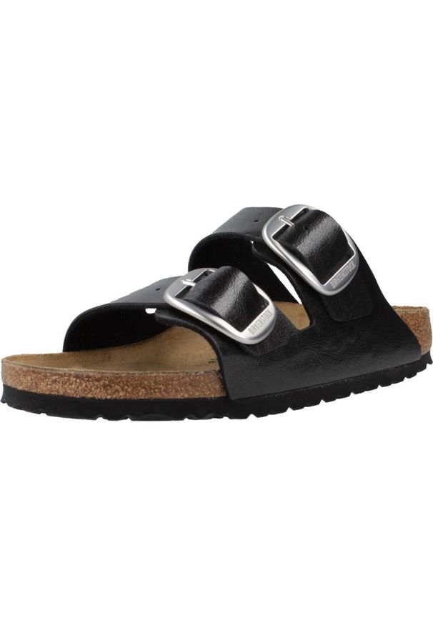 Klapki unisex Birkenstock 1027413. Kolor: czarny. Materiał: skóra. Sezon: lato. Sport: turystyka piesza