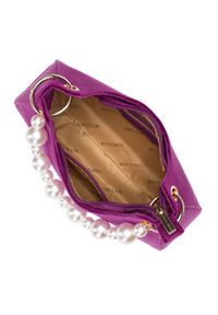 Wittchen - Torebka baguette ze sztucznymi perłami. Kolor: fioletowy. Wzór: aplikacja. Materiał: zdobione, zamszowe. Styl: elegancki #7