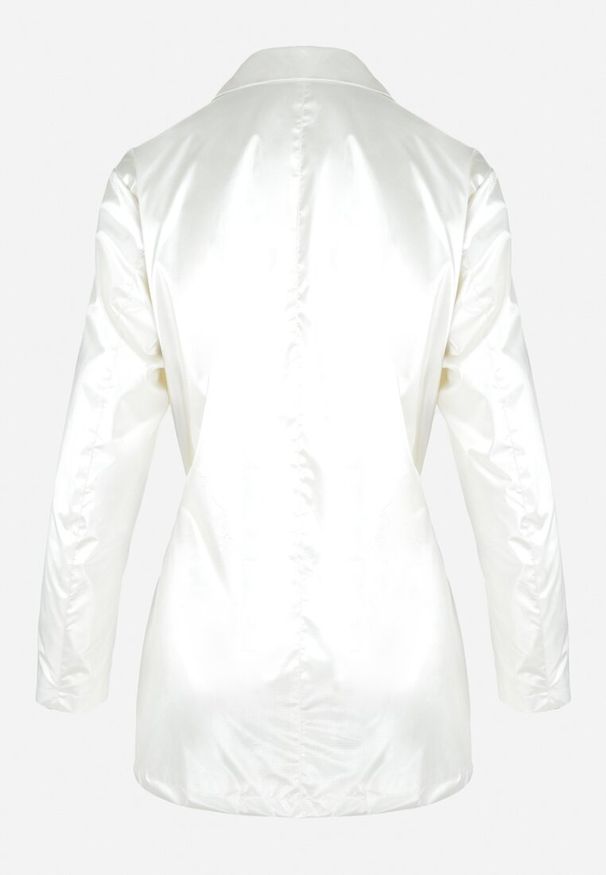 Born2be - Biała Kurtka Layna. Typ kołnierza: kołnierzyk stójkowy. Kolor: biały. Materiał: materiał. Długość rękawa: długi rękaw. Długość: długie