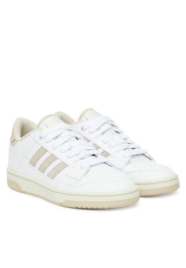 Adidas - adidas Buty do koszykówki Rapid Court Low JR3162 Biały. Kolor: biały. Materiał: skóra. Sport: koszykówka