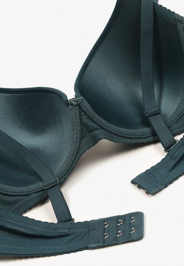 Renee - Ciemnozielony Biustonosz z Odpinanymi Ramiączkami Full Cup Aristea. Kolor: zielony. Rodzaj stanika: odpinane ramiączka