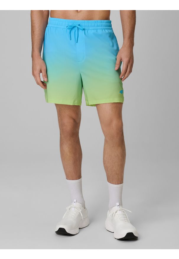 4f - 4F Spodenki plażowe boardshorty męskie - niebieskie M. Kolor: niebieski. Materiał: materiał