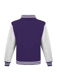 AWDIS - Kurtka Unisex Varsity Dla Dorosłych Z Polibawełny. Kolor: biały, wielokolorowy, fioletowy