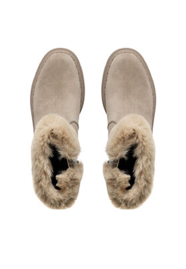 Geox Botki D Felleny D46XEG 022BH C6369 Beżowy. Kolor: beżowy. Materiał: materiał