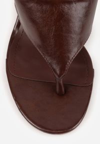 Born2be - Brązowe Klapki na Koturne w Stylu Japonek Lynnless. Okazja: na co dzień. Kolor: brązowy. Styl: casual, klasyczny, elegancki #3