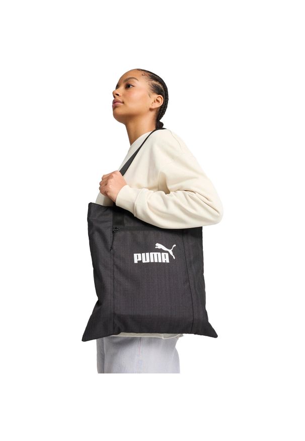 Torba Puma Base Tote, Kobiety. Kolor: czarny. Materiał: materiał, poliester