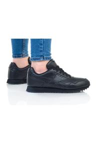 Buty do chodzenia dla dzieci Reebok Royal Glide Syn. Zapięcie: sznurówki. Kolor: czarny. Materiał: materiał, syntetyk, tkanina. Szerokość cholewki: normalna. Model: Reebok Royal. Sport: turystyka piesza