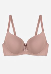 Renee - Jasnofioletowy Biustonosz o Gładkim Wykończeniu z Kokardką Phiphise. Kolor: fioletowy. Wzór: gładki #5