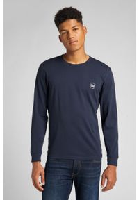 Lee - LEE LS PATCH LOGO TEE MĘSKI LONGSLEEVE NAVY L60RFQ35 112140336. Długość rękawa: długi rękaw