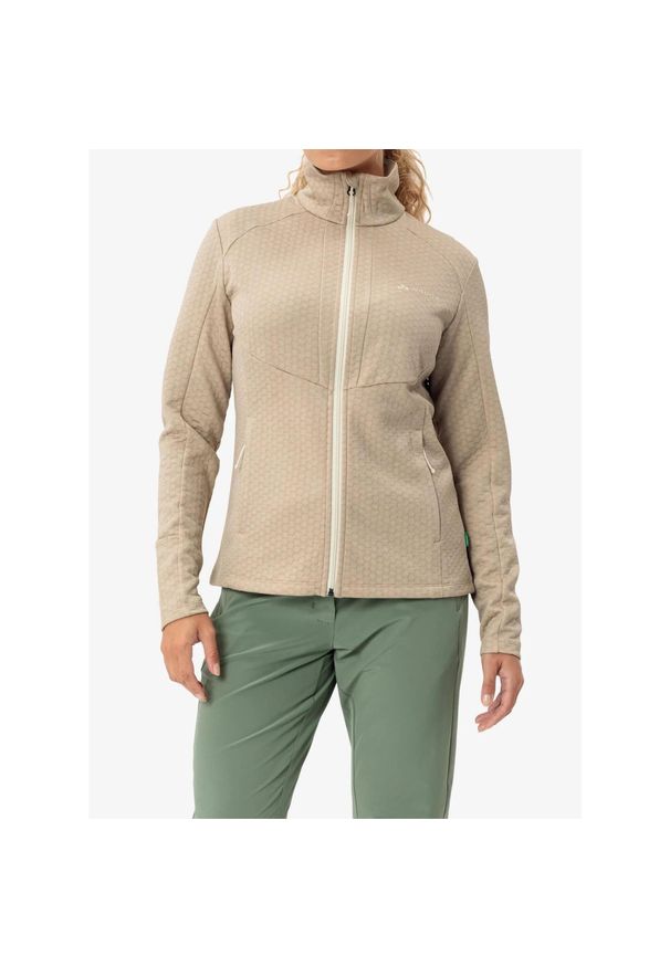 Bluza polarowa damska Vaude Skomer Hiking SC Jacket. Kolor: beżowy. Materiał: polar