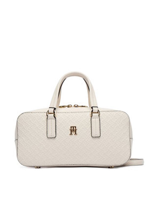 TOMMY HILFIGER - Tommy Hilfiger Torebka Th Daily Crossover Mono AW0AW18415 Biały. Kolor: biały. Materiał: skórzane