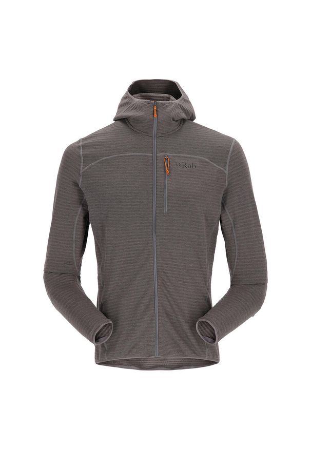 Bluza z kapturem męska Rab Men's Ascendor Light Hoody rozpinana. Typ kołnierza: kaptur. Kolor: szary