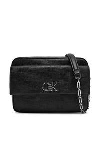 Calvin Klein Torebka Ck Pocket Camera Bag_Tex K60K613239 Czarny. Kolor: czarny. Materiał: skórzane