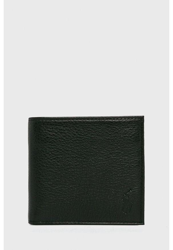 Polo Ralph Lauren - Portfel skórzany 405526127002. Kolor: czarny. Materiał: skóra