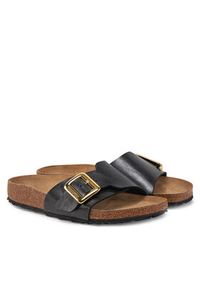 Birkenstock Klapki Catalina Cushion Buckle 1029481 Czarny. Kolor: czarny. Materiał: skóra