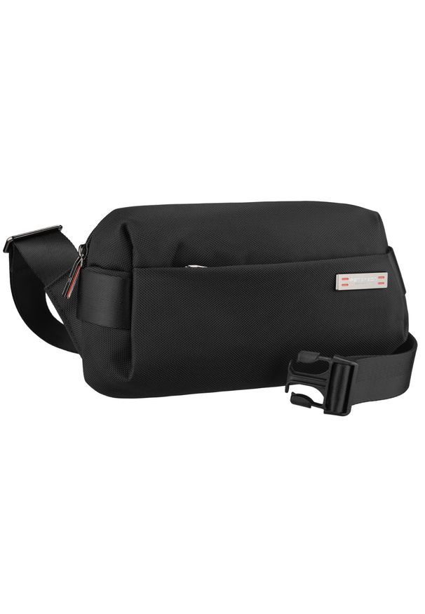 Czarna saszetka męska na ramię mała listonoszka miejska na suwak nerka crossbody lekka Peterson PTN MS1-03. Kolor: czarny. Rodzaj torebki: na ramię