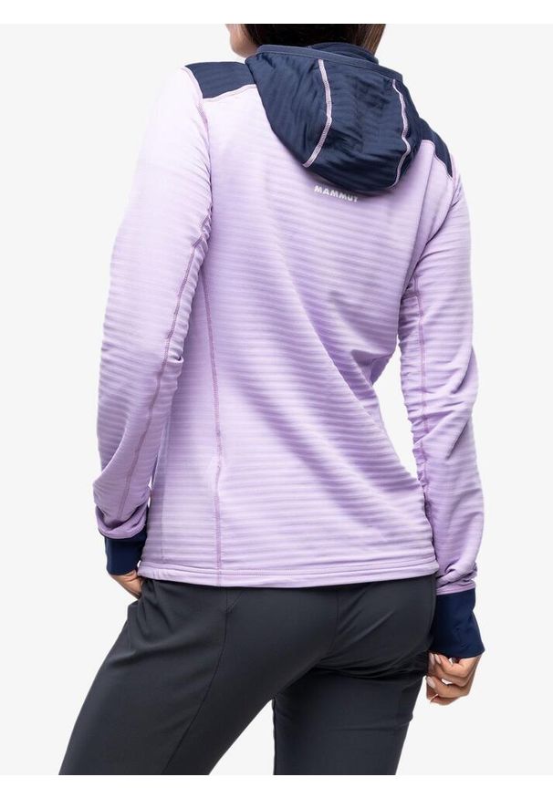 Bluza z kapturem damska Mammut Taiss Light ML Hooded Jacket. Typ kołnierza: kaptur. Kolor: fioletowy