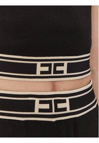 Elisabetta Franchi Top TK-39S-51E2 Czarny Slim Fit. Kolor: czarny. Materiał: wiskoza #4
