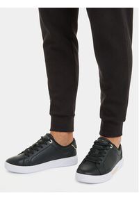 TOMMY HILFIGER - Tommy Hilfiger Sneakersy Chic Hw Court Sneaker FW0FW07813 Czarny. Kolor: czarny. Materiał: skóra #2