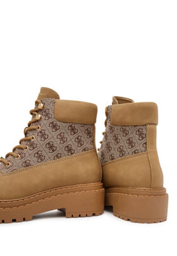 Guess Trapery FLTLEA FAL10 Brązowy. Kolor: brązowy. Materiał: skóra