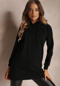 Renee - Czarna Bluza Alcousa. Kolor: czarny. Materiał: dzianina. Wzór: gładki. Styl: sportowy #4