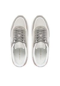 TOMMY HILFIGER - Tommy Hilfiger Sneakersy Casual Fashion Runner Mix FW0FW08324 Szary. Okazja: na co dzień. Kolor: szary. Materiał: materiał #4