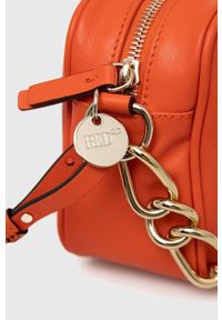 Red Valentino torebka skórzana kolor pomarańczowy. Kolor: pomarańczowy. Materiał: skórzane. Rodzaj torebki: na ramię #4