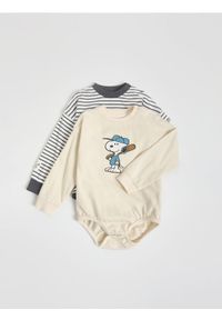 Reserved - Body Snoopy 2 pack - złamana biel. Materiał: bawełna, dzianina