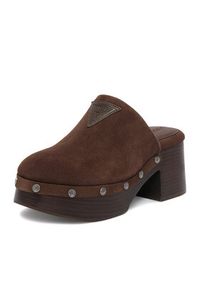 Guess Jeans Klapki EO-JDGJ66-4 Brązowy. Kolor: brązowy. Materiał: skóra, zamsz #5