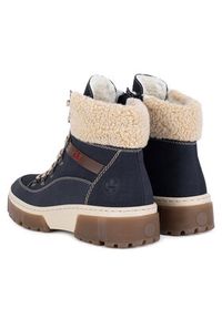 Rieker Trzewiki X8638-14 Niebieski. Kolor: niebieski. Materiał: materiał #3