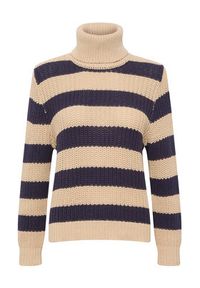 Saint Tropez Sweter 30512743 Niebieski Loose Fit. Kolor: niebieski. Materiał: bawełna