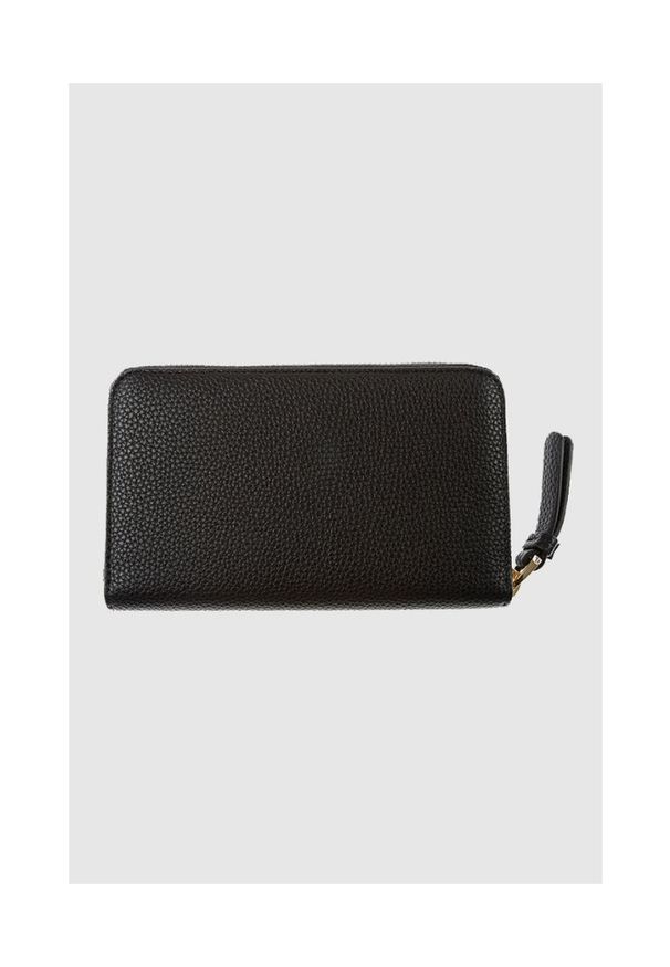 Emporio Armani - EMPORIO ARMANI Czarny portfel damski. Kolor: czarny